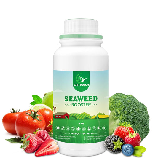 Organic Seaweed Booster, Plant Nutrient Concentrate, Kelp Lawn and Plant Concentrate Liquid Fertilizer for All Plants, Non-Toxic and Safe, Help Plants Healthy Growth and Recover from Stress