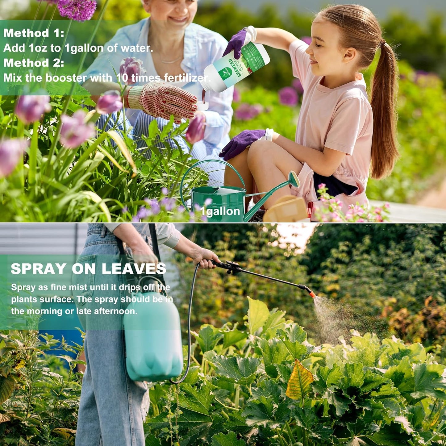 Organic Original Seaweed Booster, Plant Nutrient Concentrate, Kelp Lawn and Plant Liquid Fertilizer for All Indoor & Outdoor Plants, Non-Toxic and Safe, Help Plants Recover from Stress